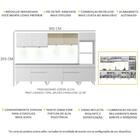 Armário De Cozinha Completa 5 Peças Com Leds Mp2014.891 Venez