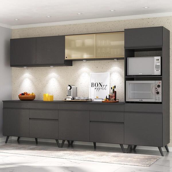 Armário De Cozinha Completa 5 Peças Com Leds Mp2014.895 Venez