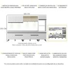 Armário De Cozinha Completa 5 Peças Com Leds Mp2014.964 Venez