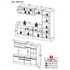 Armário De Cozinha Completa 5 Peças Com Rodapé Mp2181 Made Mu
