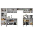 Armário De Cozinha Completa 6 Pçs Com Balcão Gabinete Siena M