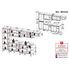 Armário De Cozinha Completa 6 Pçs Com Balcão Gabinete Siena M
