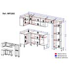 Armário De Cozinha Completa 6 Peças Xangai Zouk Multimóveis