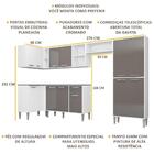 Armário De Cozinha Completa 6 Peças Xangai Zouk Multimóveis
