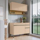 Armário De Cozinha Completa 6 Portas 1 Gaveta 1,20m Freijó /