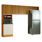 Armário De Cozinha Completa 6 Portas 2 Nichos Paris Madeirado