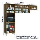 Armário De Cozinha Completa 6 Portas 4 Nichos Aurora Atacama/