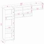 Armário De Cozinha Completa 6 Portas 4 Nichos Aurora Avena/gr
