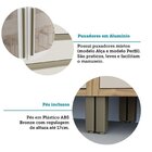 Armário De Cozinha Completa 7 Peças 17 Portas Com Vidro E Tam