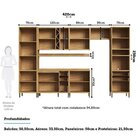 Armário De Cozinha Completa 7 Peças 17 Portas Com Vidro E Tam