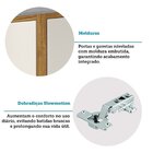 Armário De Cozinha Completa 7 Peças 17 Portas Com Vidro E Tam