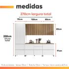 Armário De Cozinha Completa 8 Portas 7 Gavetas 100% Mdf Raiss