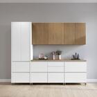 Armário De Cozinha Completa 8 Portas 7 Gavetas 100% Mdf Raiss