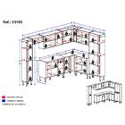 Armário De Cozinha Completa 9 Peças Xangai Rock Multimóveis
