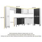 Armário De Cozinha Completa 9 Peças Xangai Rock Multimóveis