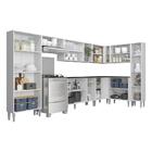 Armário De Cozinha Completa 9 Peças Xangai Rock Multimóveis