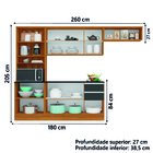Armário De Cozinha Completa 9 Portas 2 Gavetas Com Nicho Para