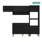 Armário De Cozinha Completa Atlanta Home Preto Touch