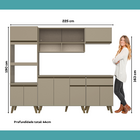 Armário De Cozinha Completa Atlanta Prime Amêndoa