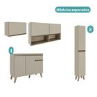 Armário De Cozinha Completa Atlanta Slim Amêndoa