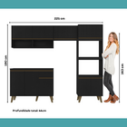 Armário De Cozinha Completa C Balcão Atlanta Essence Carraro