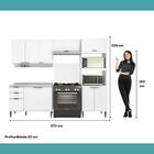 Armário De Cozinha Completa C Balcão Miami Box Carraro Branco