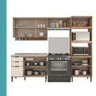 Armário De Cozinha Completa C Balcão Miami Box Carraro Off Wh