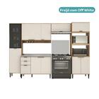 Armário de Cozinha Completa c Balcão Miami City Carraro Off W