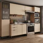 Armário de Cozinha Completa c Balcão Miami City Carraro Off W