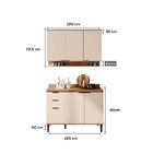 Armário De Cozinha Completa C Balcão Miami Vibe Carraro Off W