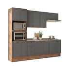 Armário De Cozinha Completa C Balcão Milla Bloom Carraro Noga