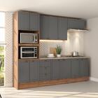 Armário De Cozinha Completa C Balcão Milla Bloom Carraro Noga