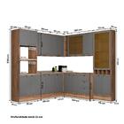 Armário De Cozinha Completa C Balcão Milla Dusk Carraro Nogal