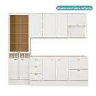 Armário De Cozinha Completa C Balcão Milla Muse Carraro Branco