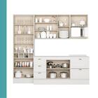 Armário De Cozinha Completa C Balcão Milla Muse Carraro Branco