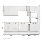 Armário De Cozinha Completa C Balcão Milla Quest Carraro Bran