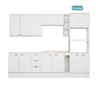 Armário De Cozinha Completa C Balcão Milla Quest Carraro Bran