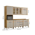 Armário De Cozinha Completa Com 12 Portas 04 Gavetas E 01 Nic