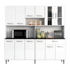 Armário De Cozinha Completa Com 12 Portas Clara Branco Branco