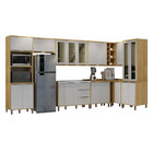 Armário De Cozinha Completa Com 20 Portas 04 Gavetas E 05 Gar