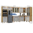 Armário De Cozinha Completa Com 20 Portas 04 Gavetas E 05 Gar