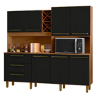 Armário De Cozinha Completa Com Adega 7 Portas 3 Gavetas 2,07