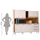 Armário De Cozinha Completa Com Adega 7 Portas 3 Gavetas 2,07