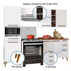Armário De Cozinha Completa Com Adega 7 Portas 4 Gavetas Favo