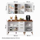 Armário De Cozinha Completa Com Adega  6 Portas 3 Gavetas Fav