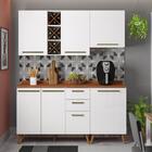 Armário De Cozinha Completa Com Adega  6 Portas 3 Gavetas Fav