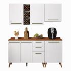 Armário De Cozinha Completa Com Adega  6 Portas 3 Gavetas Fav