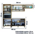 Armário De Cozinha Completa Com Balcão 10 Portas 2 Gavetas Co