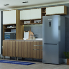 Armário De Cozinha Completa Com Balcão 10 Portas 2 Gavetas Ni