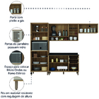 Armário De Cozinha Completa Com Balcão 10 Portas 3 Gavetas Co